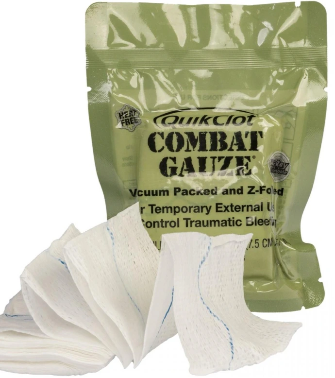 Kaolin Combat Gauze – Hemostatic Control